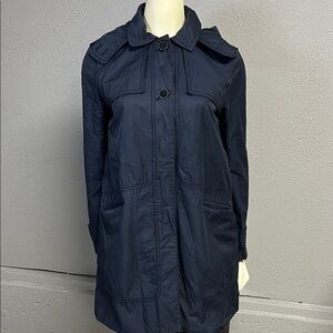 Women's Navy Lightweight Trench Coat